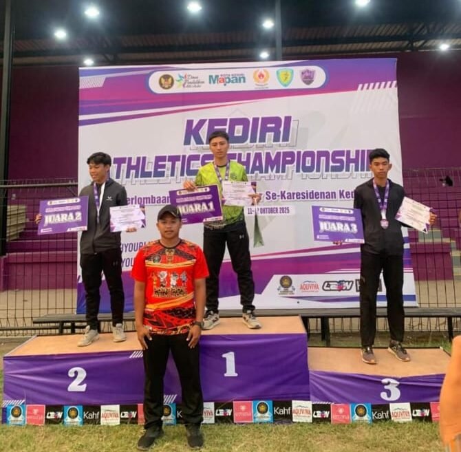 MTsN 3 Blitar Sabet Juara 1 Lari 80 Meter di Kediri Athletics Championship 2025